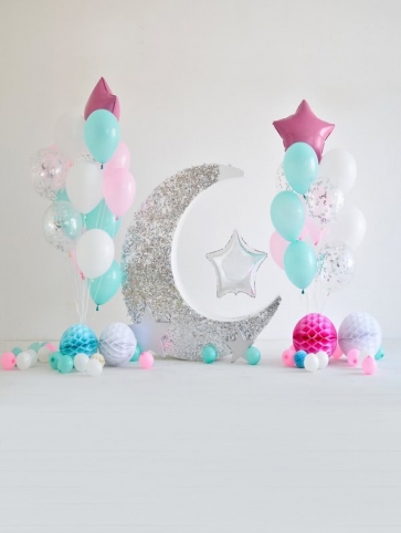 Kid Baby Shower Happy Birthday Party Backdrop With Balloon Photography Background Prop