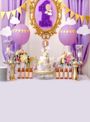 Baby First 1 Year Old Happy 1st Birthday Party Backdrop Decoration Prop