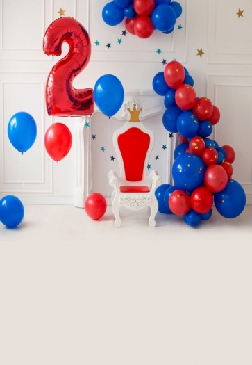 Baby 2nd Birthday Backdrop With Balloon Photography Background Prop