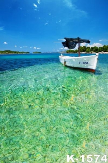 Green Clear Lake Water Scenic Photography Backgrounds and Props