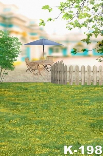 Grassland by the Sand Rest Table Chairs Scenic Photography Background Props