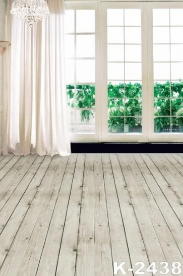 Wood Floor Curtain Glass Window Background Indoor Backdrops