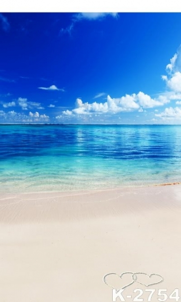 Beautiful Blue Sky White Clouds Seaside Beach Photography Backgrounds and Props