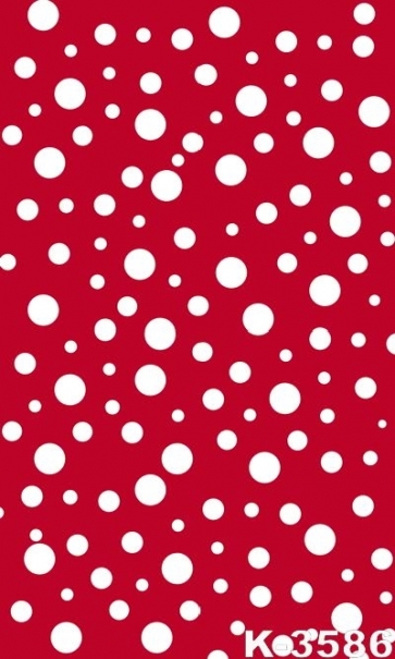 Simple White Polka Dots Red Personalized Backdrop Vinyl Photography Backdrops