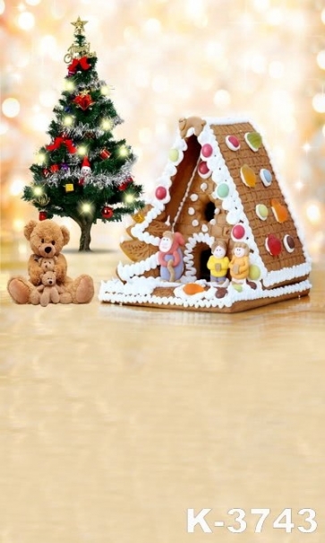 Biscuit House Cubs Christmas Tree Christmas Photography Photo Vinyl Backdrops