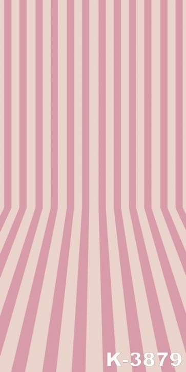 Stereoscopic Pink White Stripes Vinyl Photography Backdrops Personalized Backdrop