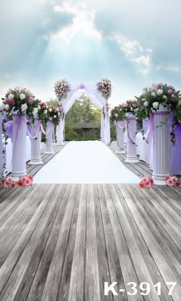 Outdoor Romantic Wedding Venue Vinyl Wedding Photography Backdrops