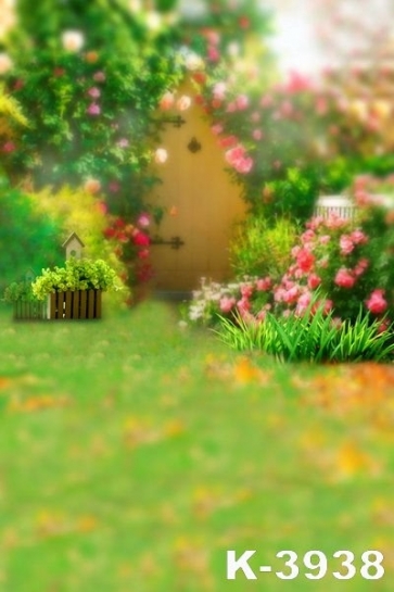 Hazy Lovely Garden Children Photo Background Vinyl Backdrops