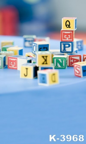 Cube Letter Puzzle Kid's Vinyl Photography Background