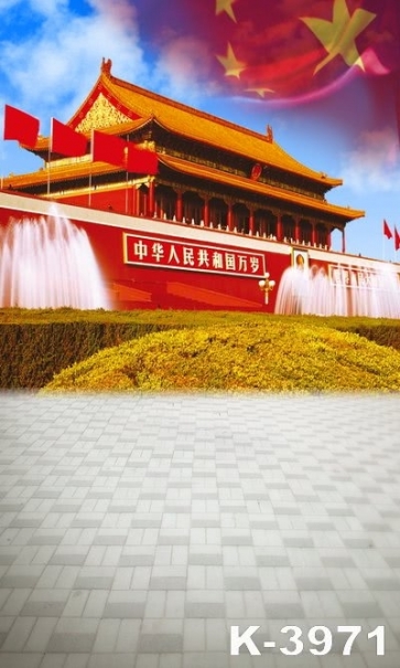 Magnificent Chinese Capital Beijing Tian An Men Building Backdrops Vinyl Photography Backdrops