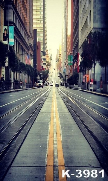 City Street Road Building Backdrops Vinyl Photography Background