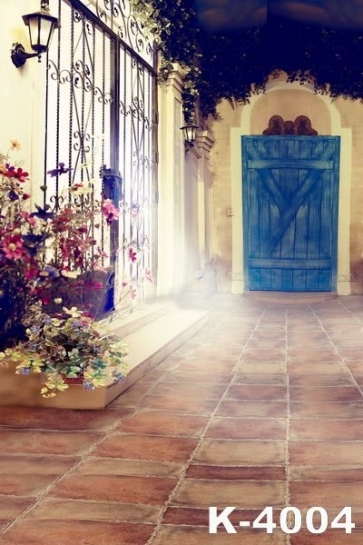 Romantic Courtyard Doorstep Studio Background Wedding Photo Backdrops