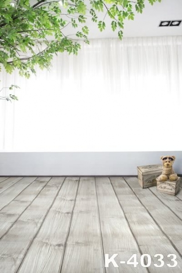 Cozy Plank Floor Plush Doll Bear Vinyl Wedding Photography Backdrops