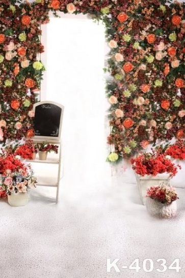 Colorful Flowers Wedding Vinyl Photography Backdrops