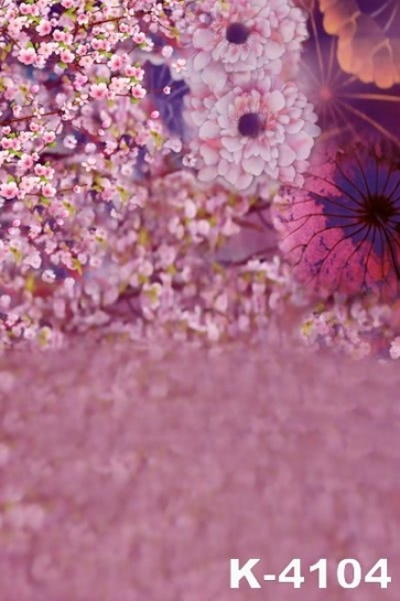 Pink Plum Blossom Imaginary Scenic Vinyl Photography Backdrops