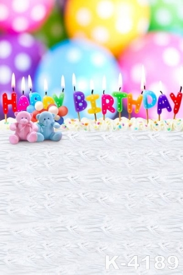 Birthday Cake Candles Background For Kid's Party Photography