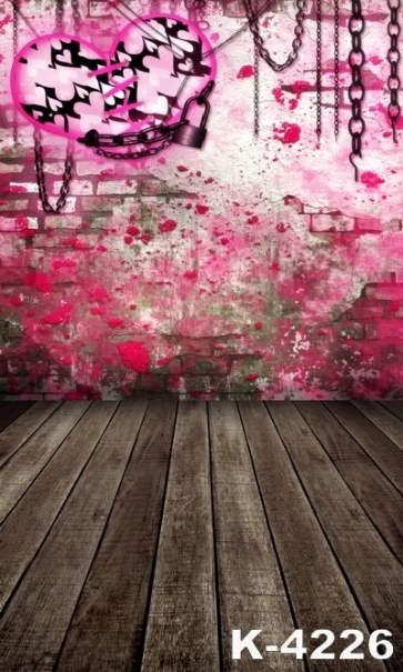 Graffiti on the Wall Plank Floor Vinyl Photo Backdrops Photoshoot Background
