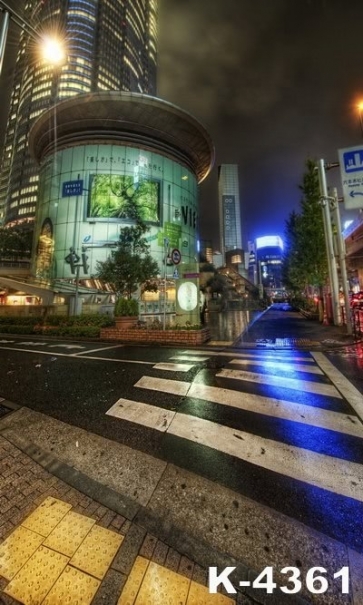 Street Corner Cross Road Building Photo Studio Backdrop Vinyl Photography Backdrops