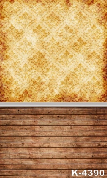 Retro Yellow Pattern Splicing Wooden Floor Photography Photo Studio Backdrops