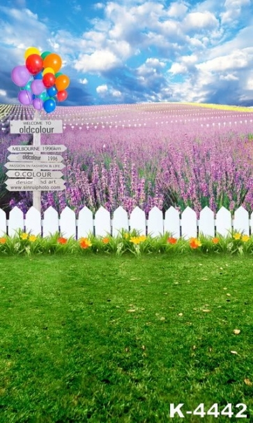 Light Purple Lavender Flower Garden Backdrop Background