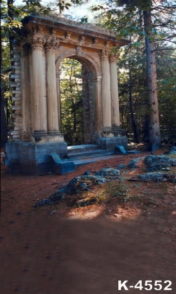Retro Ancient Dilapidated Court Gate Professional Photo Backdrops