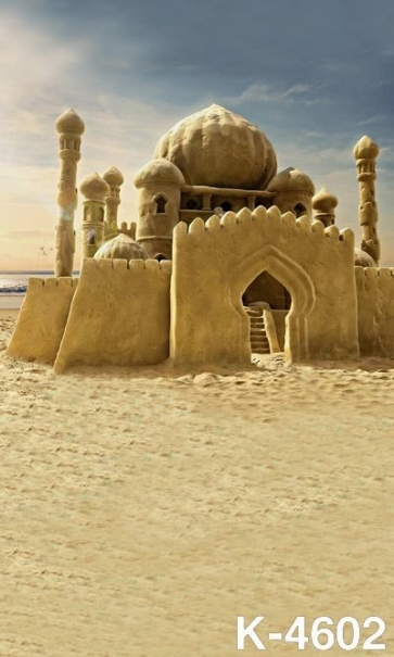 Sand Castle Kingdom Baby Photography Props Custom Stage Backdrop