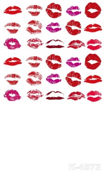 Red Lips White Studio Background Personalized Backdrop