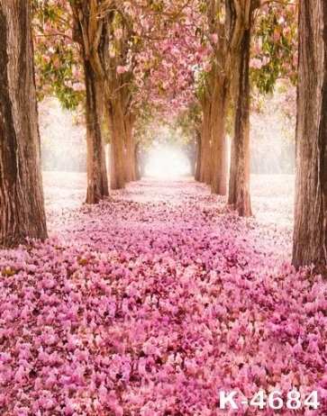 Romantic Pink Flower Petals on Ground Wedding Photography Background Props