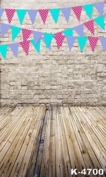 Bricks Wall Backdrops Wooden Floor Baby Photography Backdrops