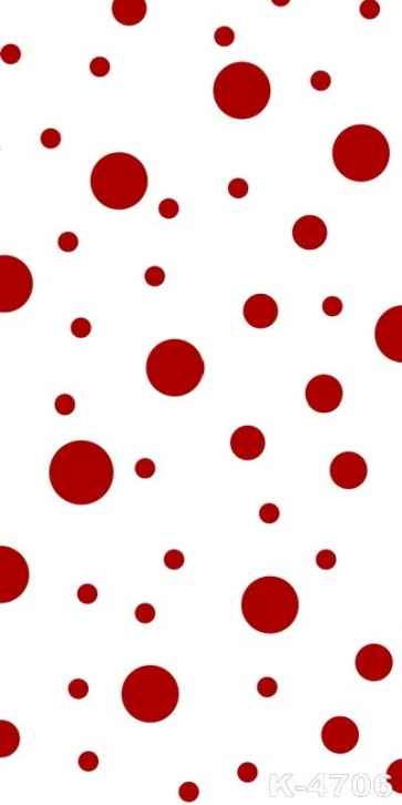 Simple Red Polka Dots White Vinyl Photography Backdrops Personalized Backdrop