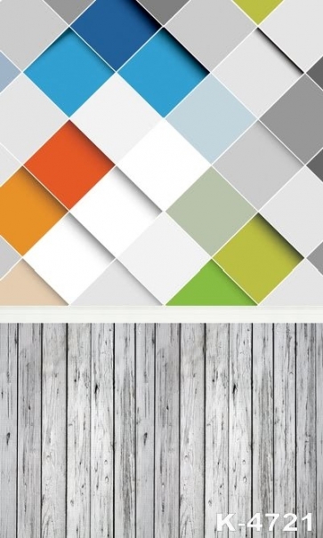 Multicolor Ceramic Tiles Plank Floor Personalized Vinyl Photography Backdrops