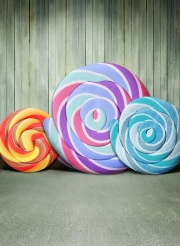 Huge Lollipop Wooden Wall Backdrop Baby Photo Backdrops