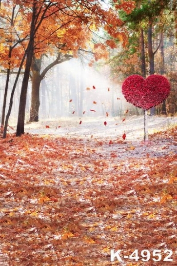 Romantic Yellow Leaves Heart Shaped Flowers Wedding Drop Studios Backdrops