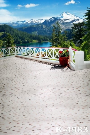 Mountains and Lakes for Holiday Scenic Photography Backgrounds and Props