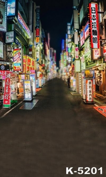 Evening Food Street Restaurant Building Vinyl Photography Backdrops