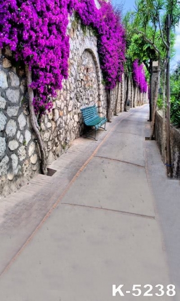 Long Corridor Bench Scenic Backdrops Vinyl Photo Backdrops