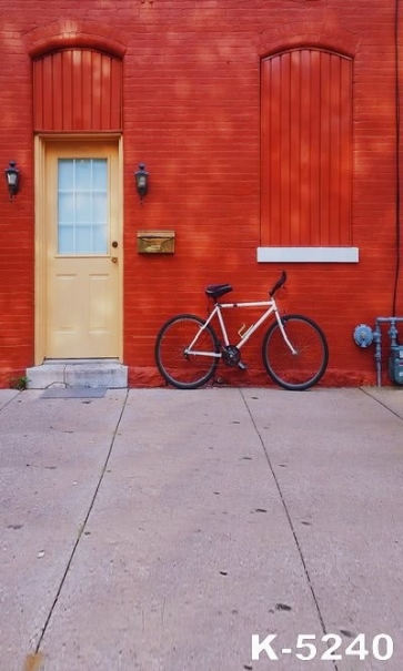 Red Brick House Building Vinyl Studio Photography Backdrops