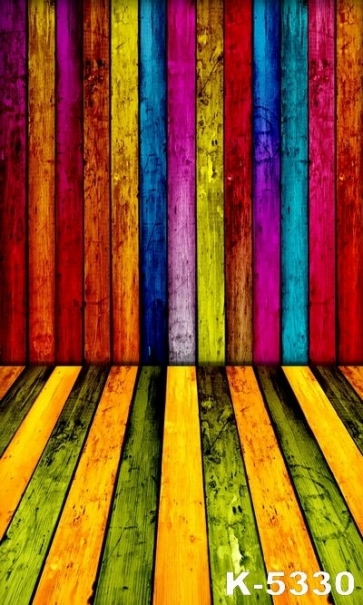 Vinyl Multicolor Wooden Wall Floor Custom Background Party Backdrops