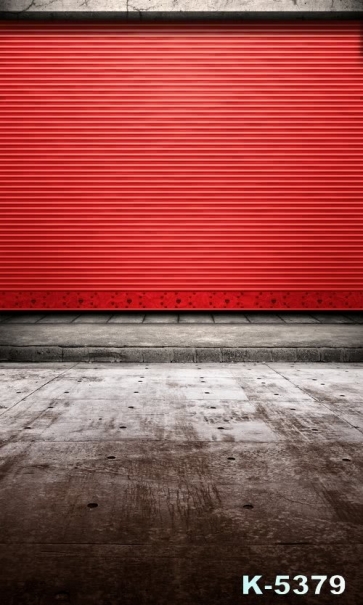 Red Telescopic Iron Door Photography Background Stage Backdrop