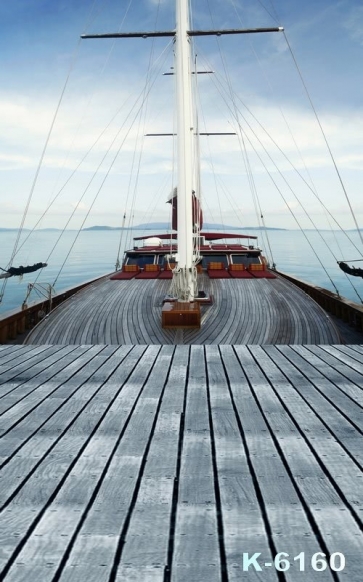 Scenic Wooden Ship Deck Background Drops for Photography