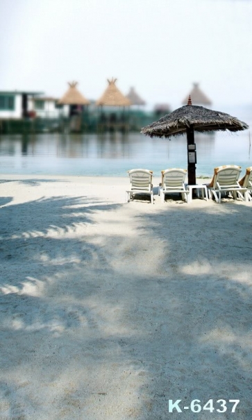 Seaside Resort Leisure Chairs Beach Photo Prop Background