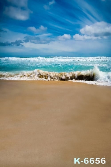 Scenic Sea Waves Beach Background Drops for Photography