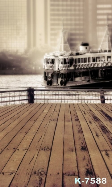 Ferry Steamer in River Old Photos Scenic Photo Wall Backdrop