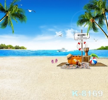 Summer Vacation Seaside Beach Photo Prop Background