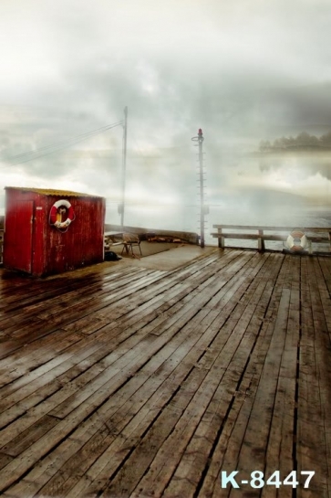 Wood Wharf by Seaside Scenic Background Drops for Photography