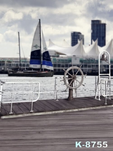 CANADA Harbor Ship Anchor Scenic Photo Prop Background