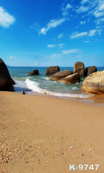 Seaside Beach Rocks Scenic Picture Photography Background