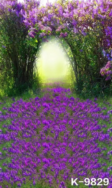 Beautiful Spring Purple Trees Flowers Scenic Photography Backgrounds and Props