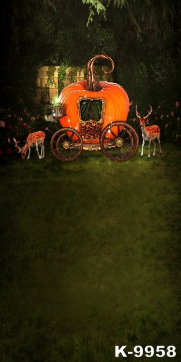 Halloween Pumpkin Car Deers Photography Studio Background