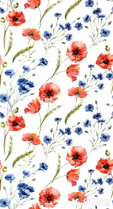 Red Blue Flowers White Background Photography Studio Vinyl Backdrops